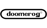 a black and white logo with the word doomrog on it