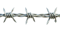 barbed wire on a black background